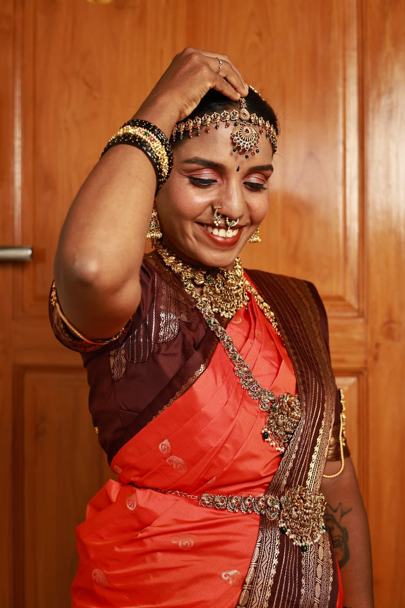 Muhurtham Bride Portrait by Shasmi's & Co