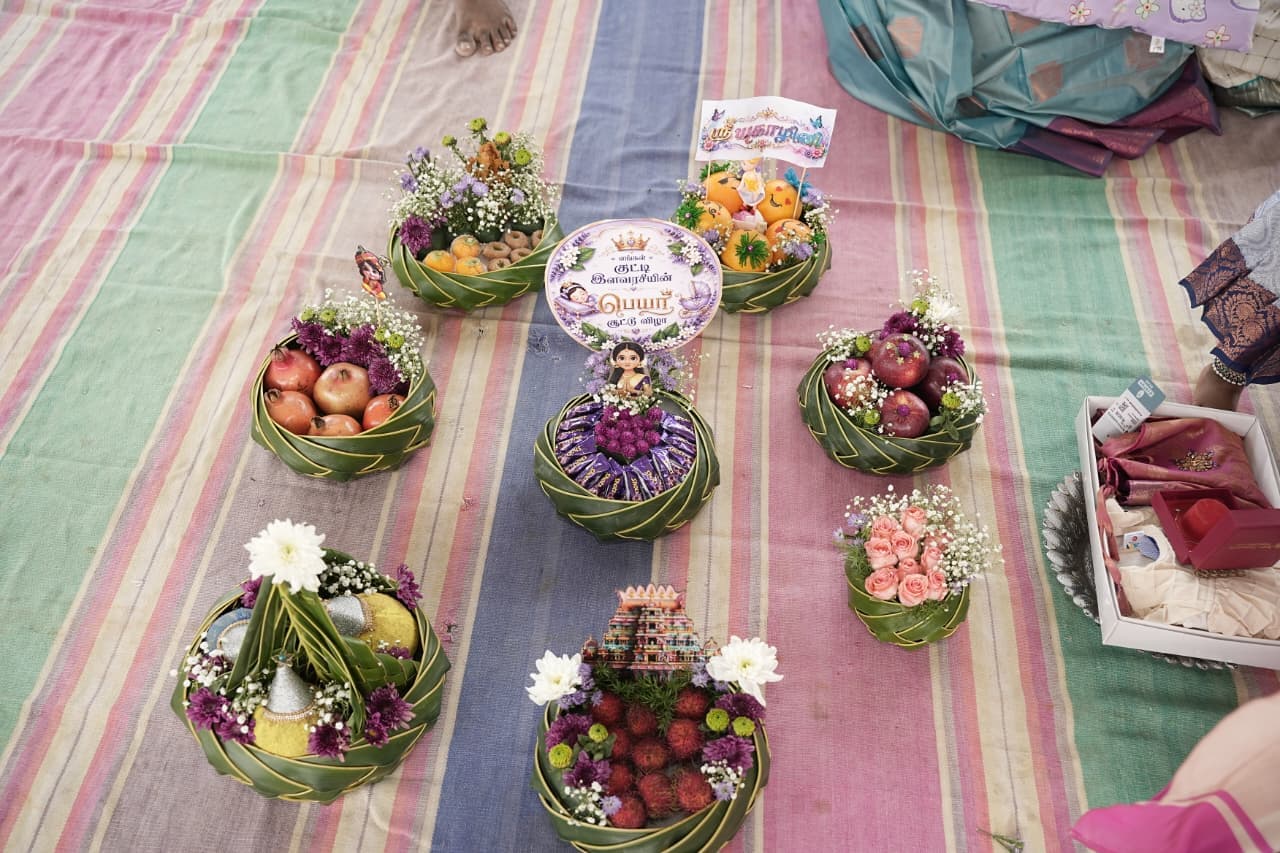 Woven Cane Baskets of Fresh & Dry Fruits