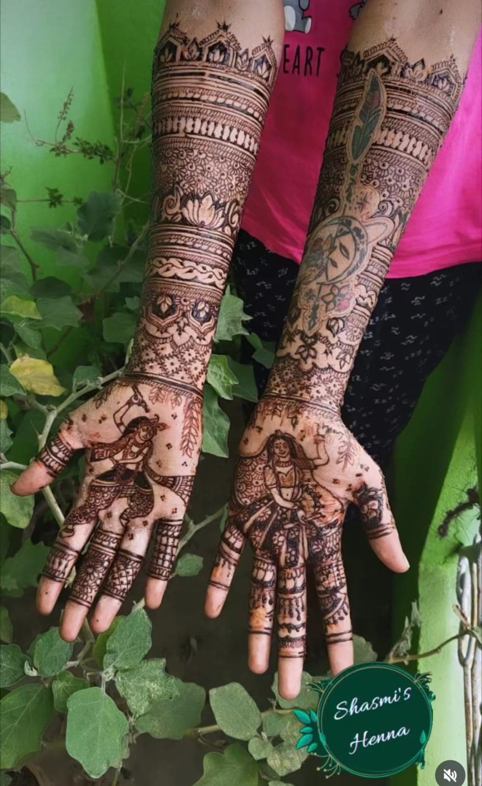 Radha Krishna & Rasleela Figurative Bridal Henna